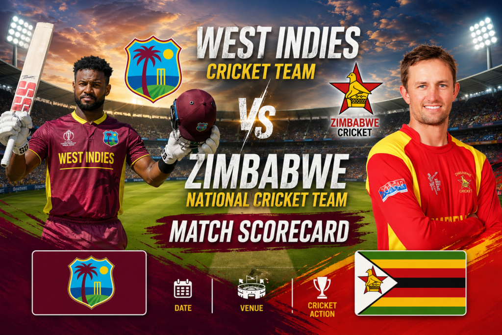 West Indies Cricket Team Vs Zimbabwe National Cricket Team Match Scorecard