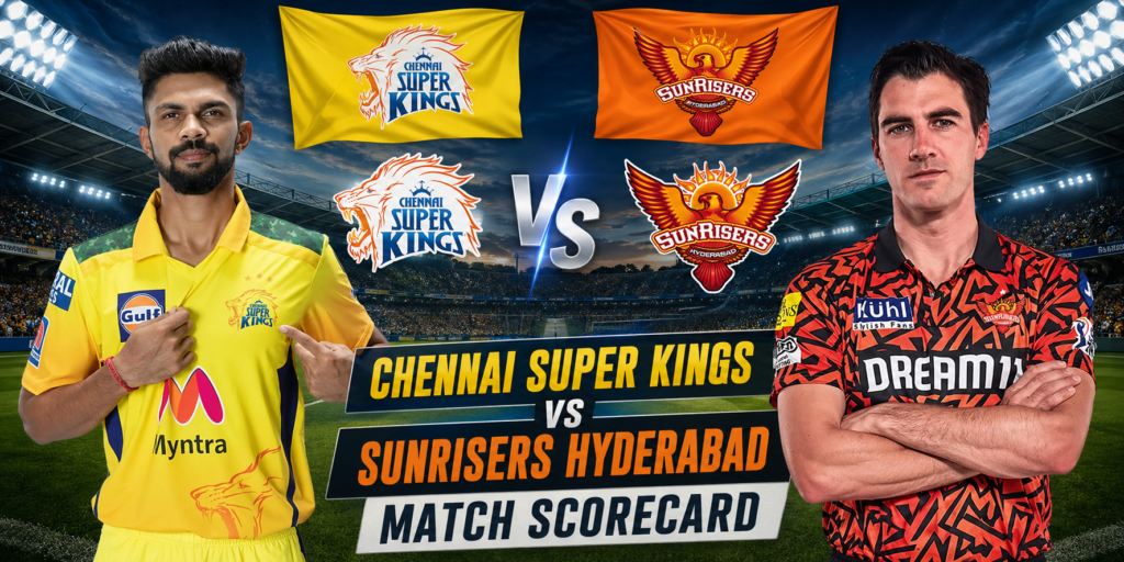 Chennai Super Kings Vs Sunrisers Hyderabad Match Scorecard