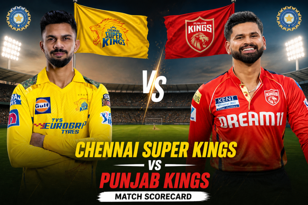 Chennai Super Kings Vs Punjab Kings Match Scorecard