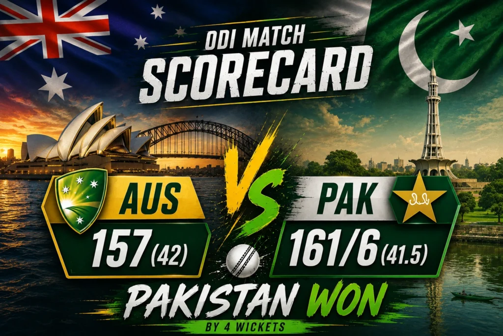 Pakistan National Cricket Team Vs Australian Men’s Cricket Team Match Scorecard: The Epic Battle Explained