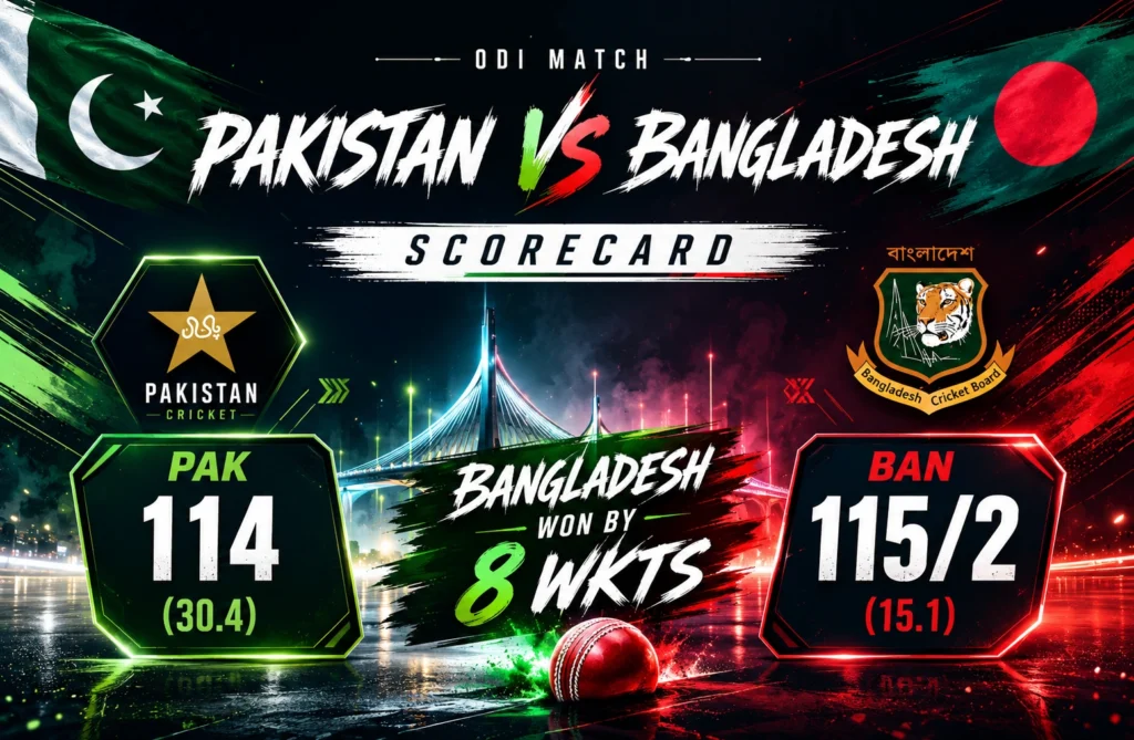 Pakistan National Cricket Team Vs Bangladesh National Cricket Team Match Scorecard