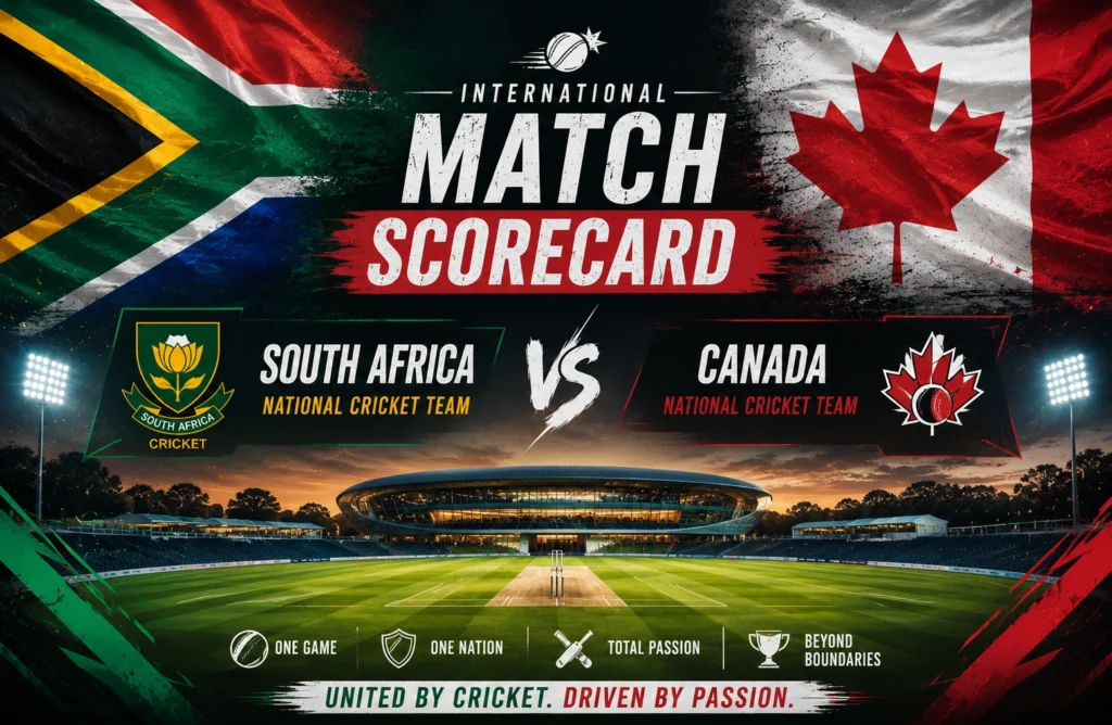 South Africa Crushes Canada: Complete T20 World Cup 2026 Match Scorecard & Analysis